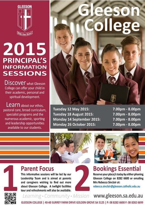 2015 Principal's Information Sessions - Book Today! 2015 Principal's Information Sessions - Book Today!